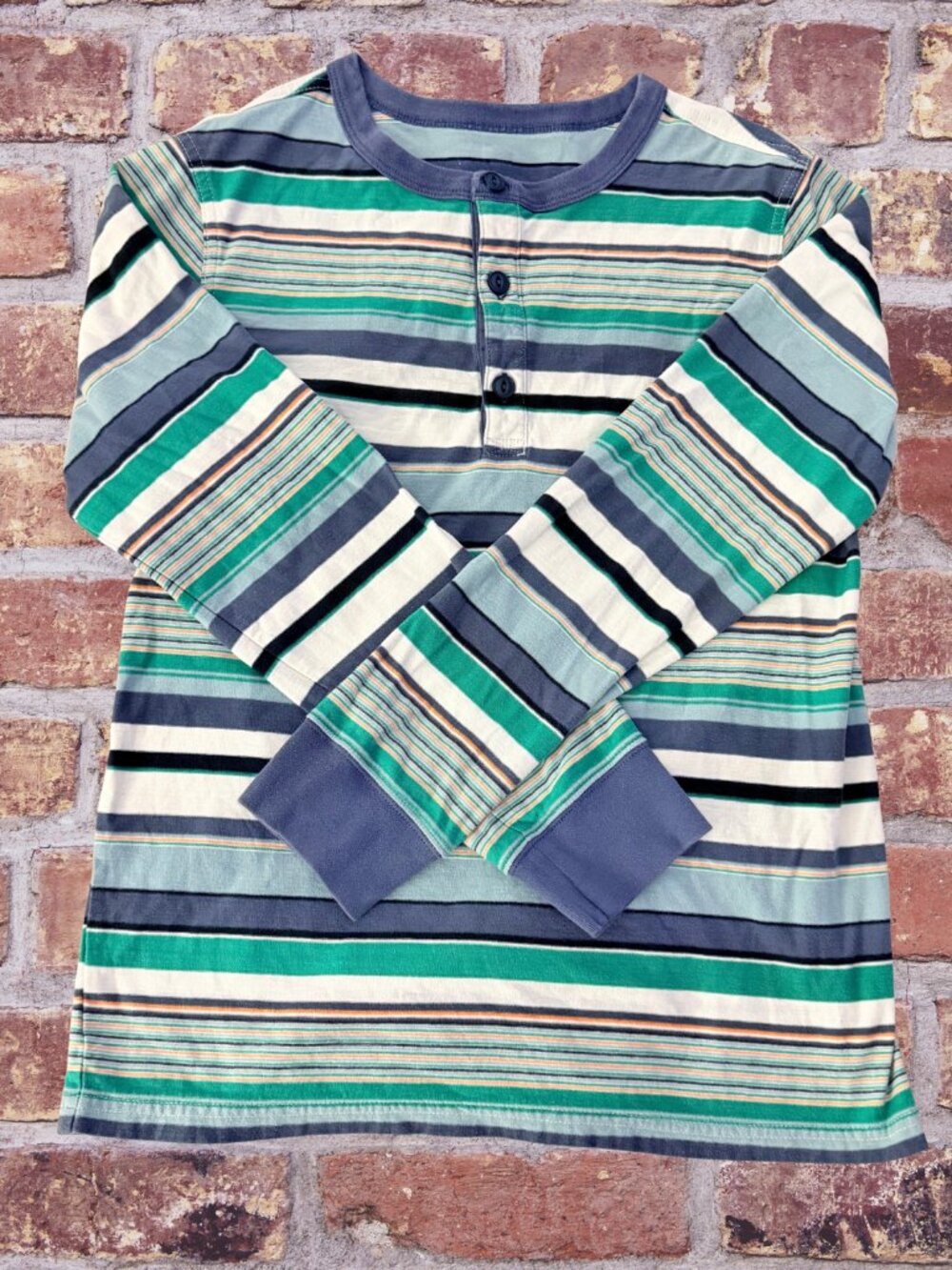 Tea Collection Sidewalk Stripe Long Sleeve Henley Top